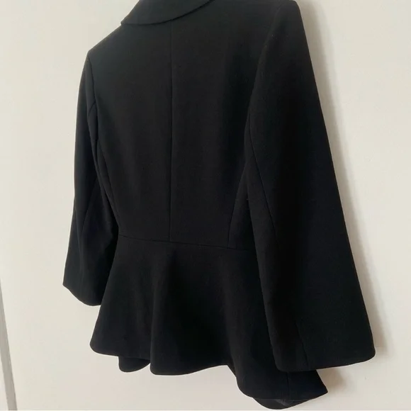 Aritzia Wilfred Selina Blazer Black Peplum Jacket in Stretch Crepe size 0 - Picture 12 of 12